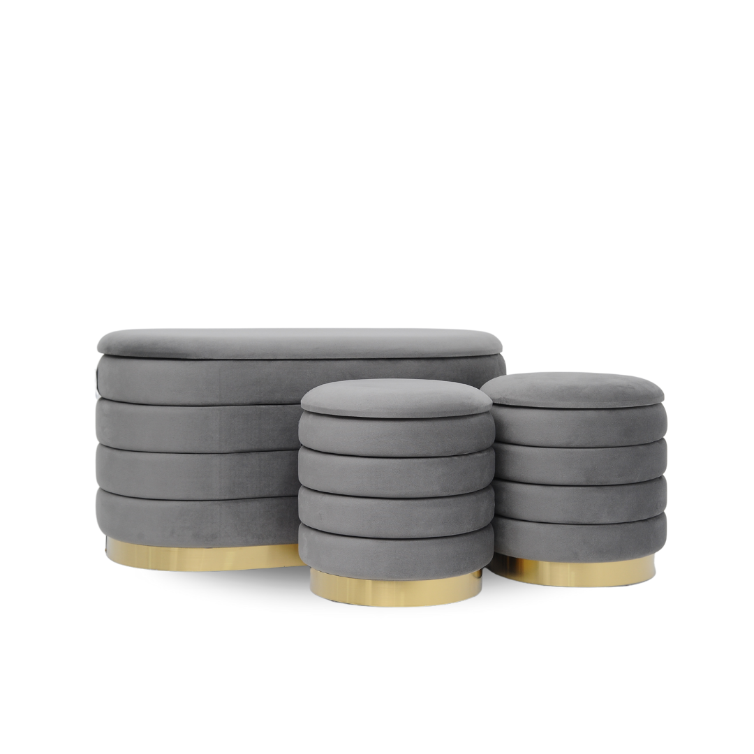 Trio de Tabourets Prestige – Gris