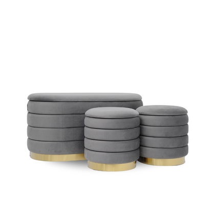 Trio de Tabourets Prestige – Gris