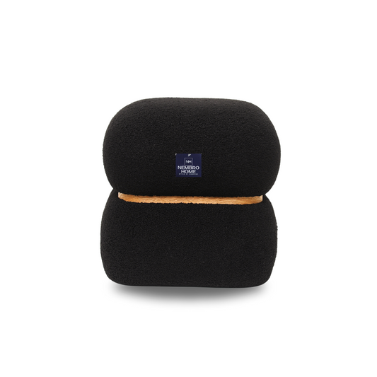 Tabouret Mini Moderne – Bouclette Noire