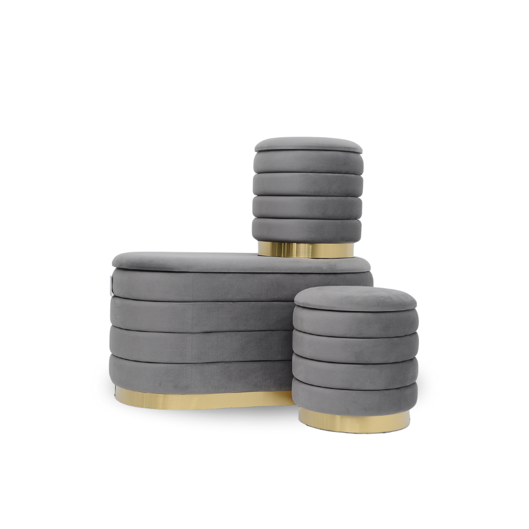 Trio de Tabourets Prestige – Gris