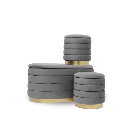 Trio de Tabourets Prestige – Gris