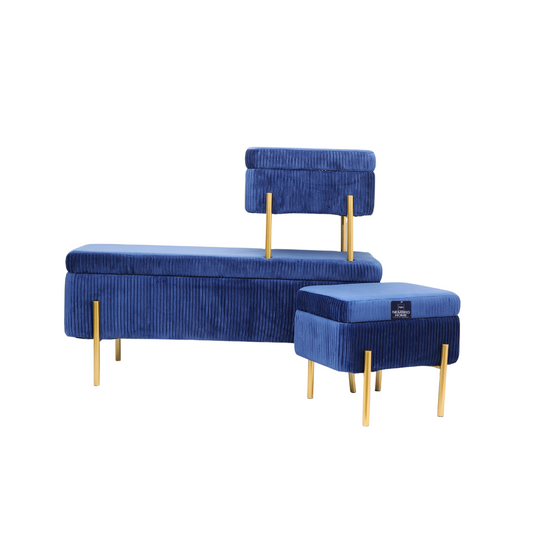 Trio de Tabourets Prestige – Bleu Royal