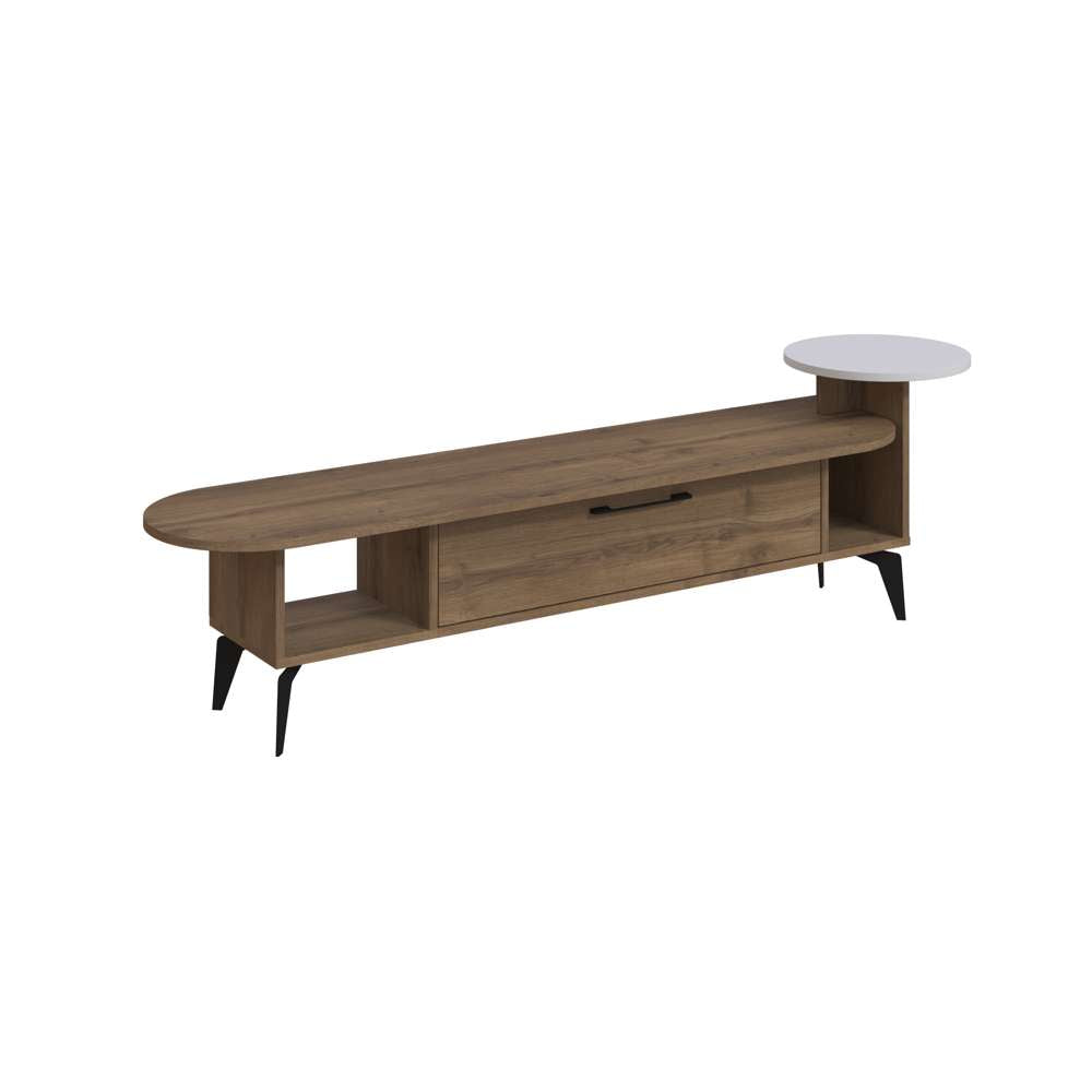 Meuble TV moderne ADA 190 cm pour séjour ou salon - Noyer