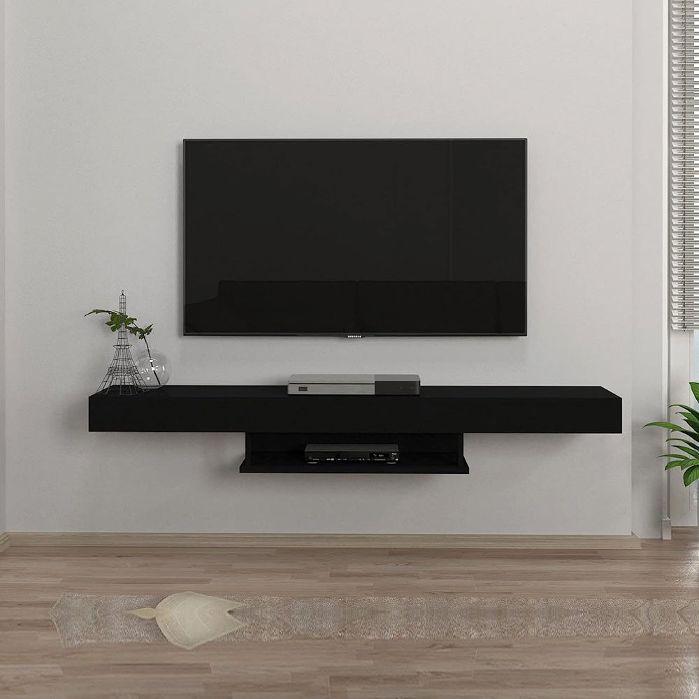 Meuble TV design suspendu ALBERES 150 cm - Noir