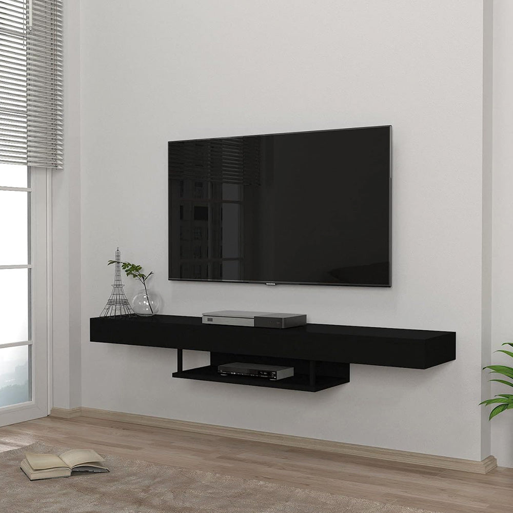 Meuble TV design suspendu ALBERES 150 cm - Noir