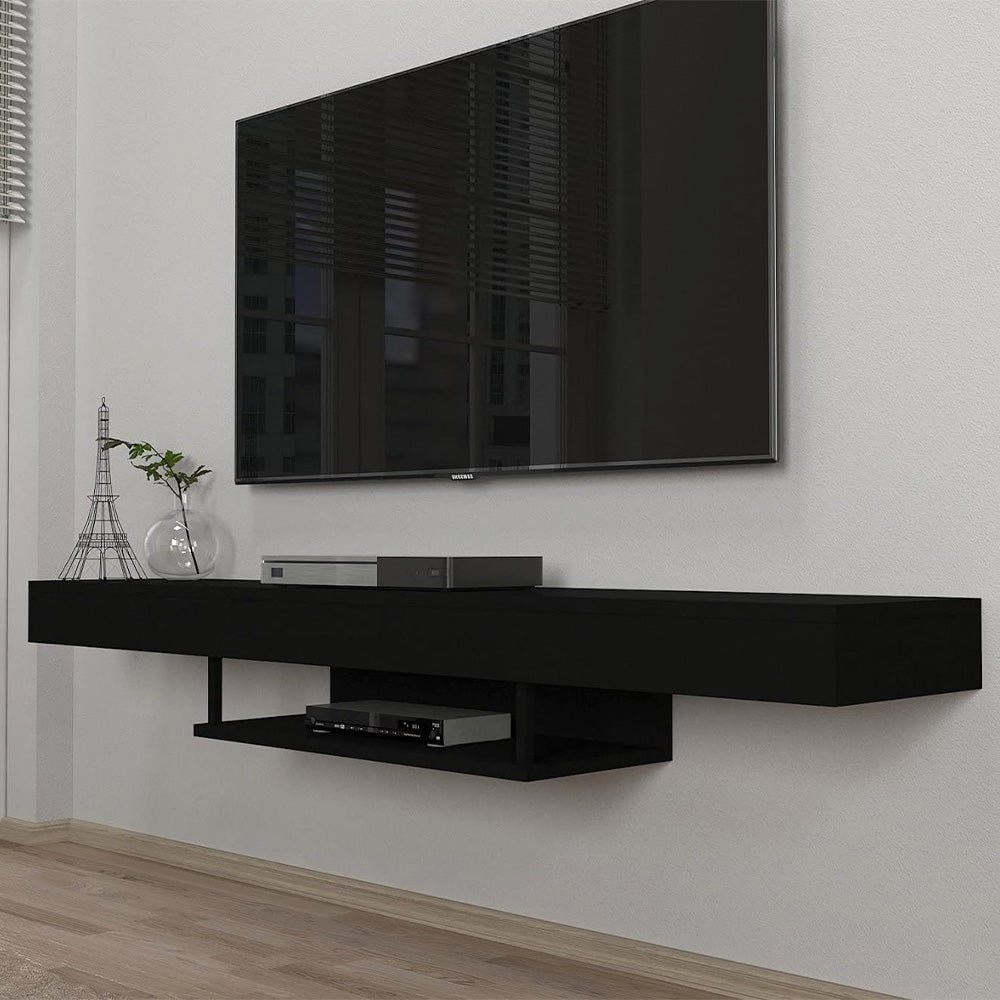 Meuble TV design suspendu ALBERES 150 cm - Noir