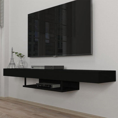 Meuble TV design suspendu ALBERES 150 cm - Noir