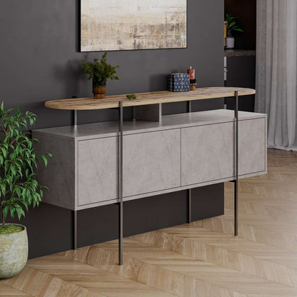 Console moderne à 4 portes HANLEY 150 cm - Ameublement d'intérieur