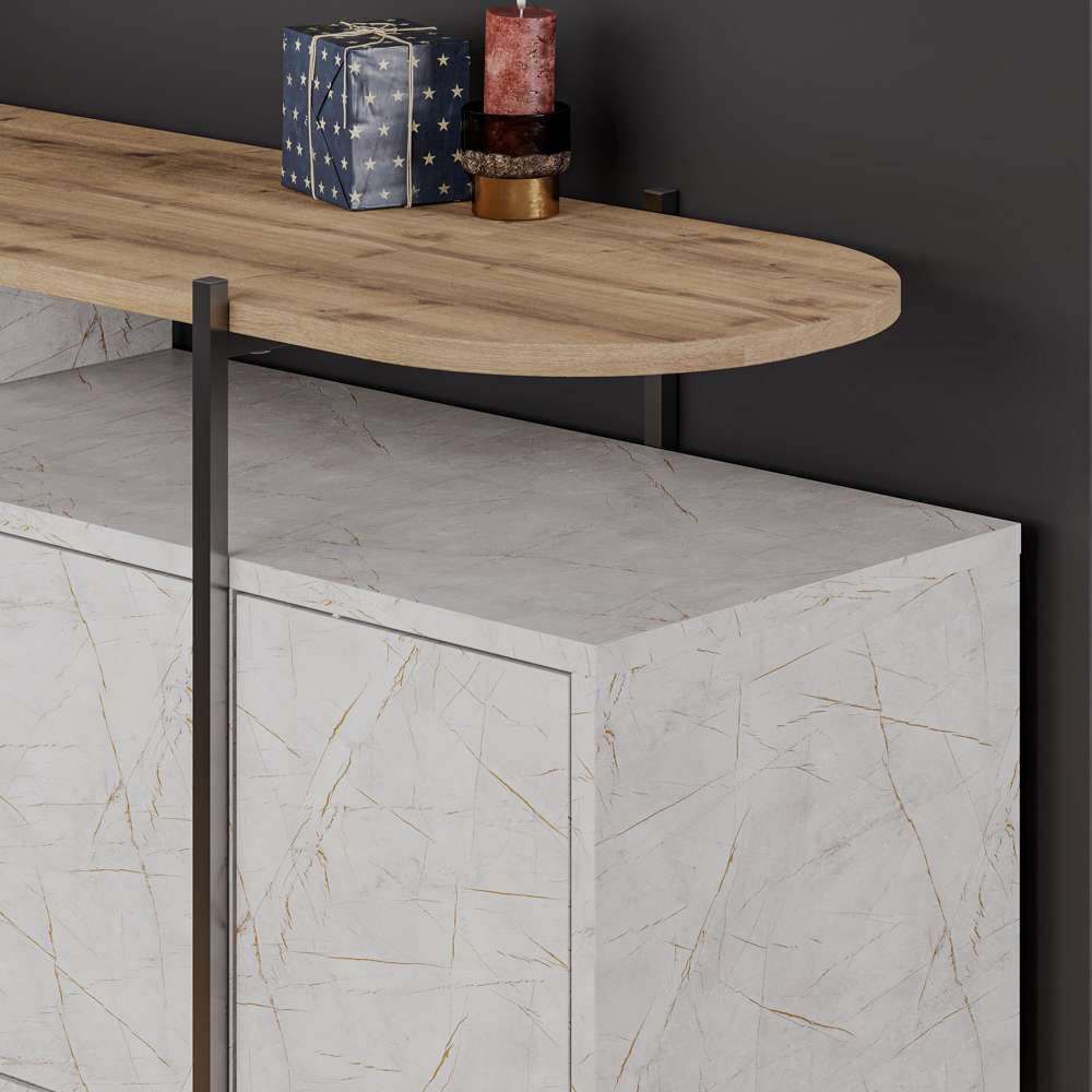 Console moderne à 4 portes HANLEY 150 cm - Ameublement d'intérieur