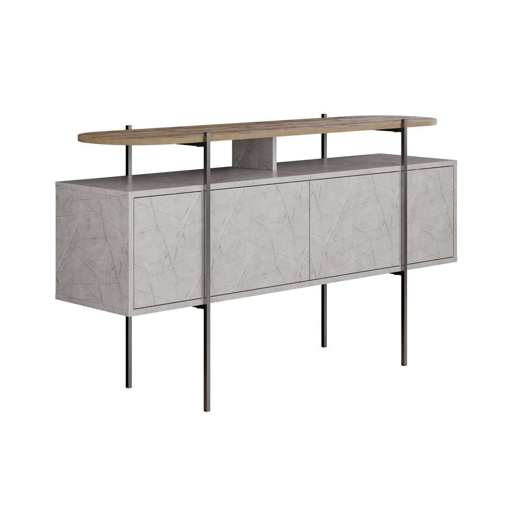 Console moderne à 4 portes HANLEY 150 cm - Ameublement d'intérieur