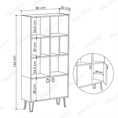 Bibliothèque BENE 166 cm - Placard Armoire de rangement