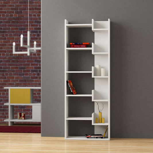 Bibliothèque à étagères de rangement OPPA 162 cm - Blanc
