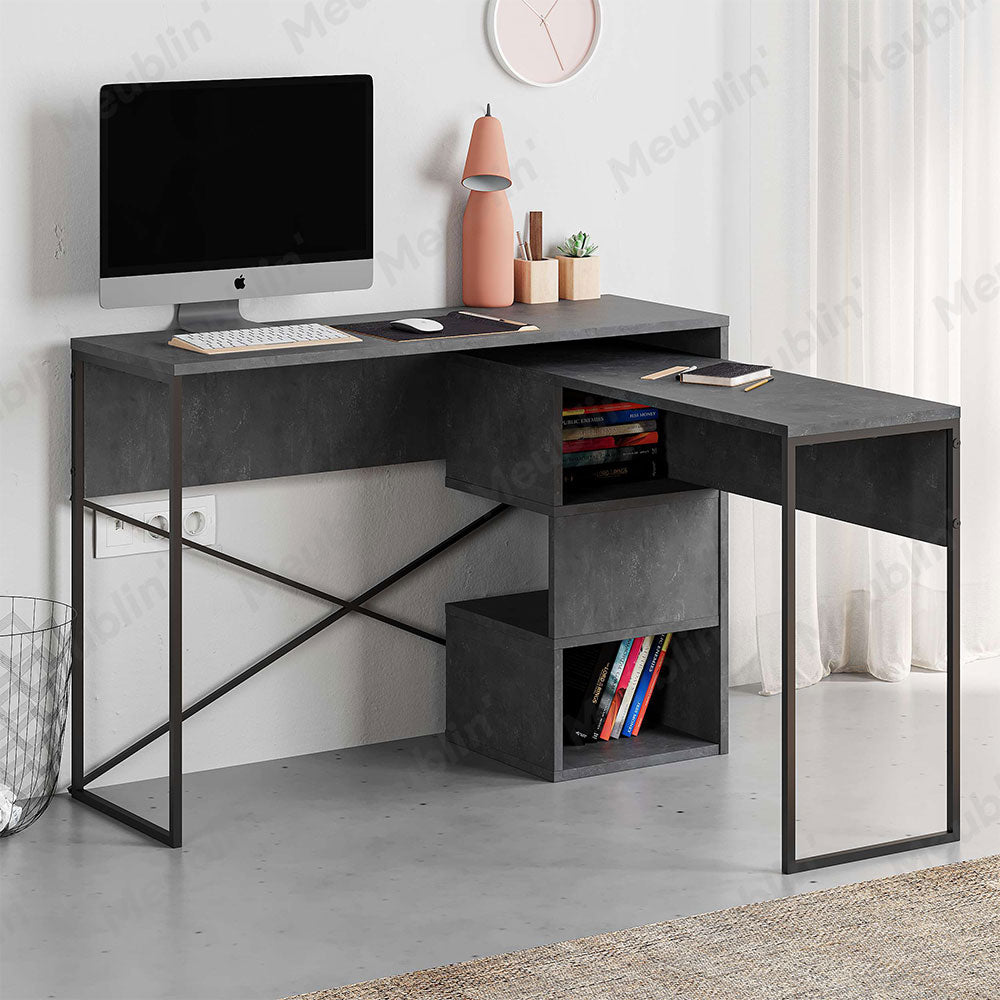 Bureau de travail en bois BADAU 110 cm