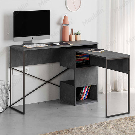 Bureau de travail en bois BADAU 110 cm
