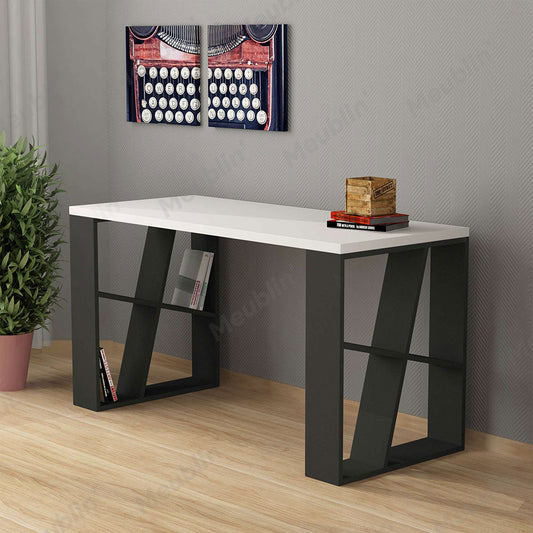 Bureau de travail en bois solide HONEY 137 cm