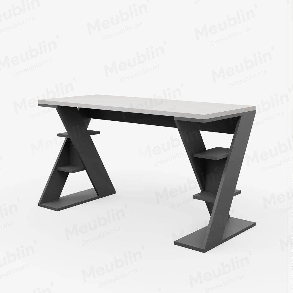 Bureau de travail en bois solide PAPILLON 137 cm