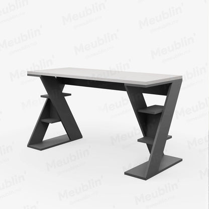 Bureau de travail en bois solide PAPILLON 137 cm