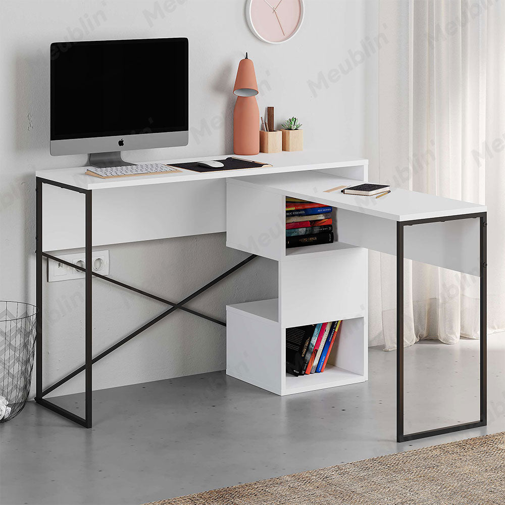 Bureau de travail en bois BADAU 110 cm