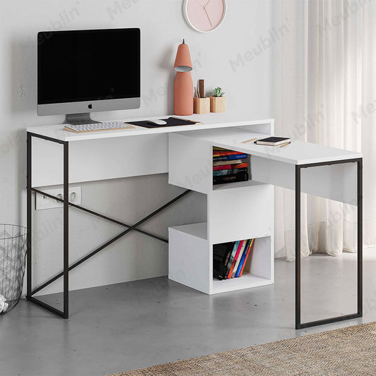 Bureau de travail en bois BADAU 110 cm