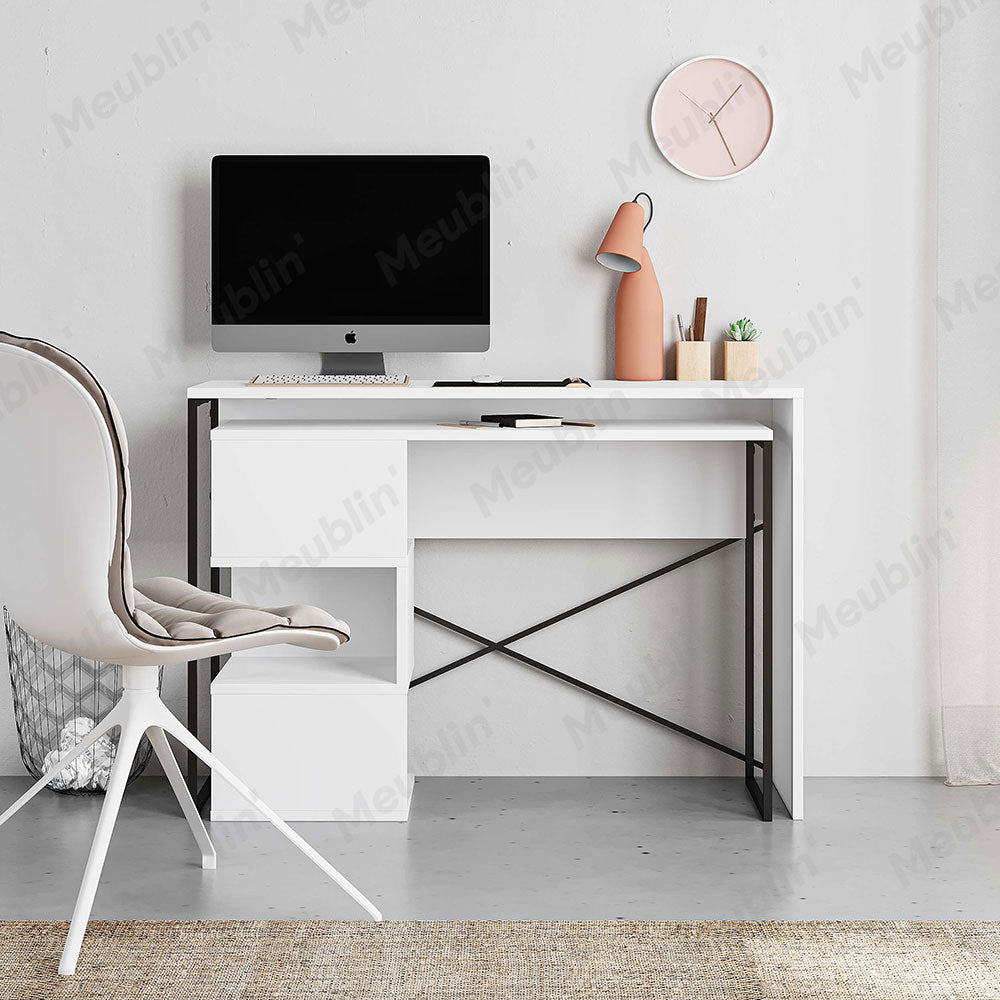 Bureau de travail en bois BADAU 110 cm