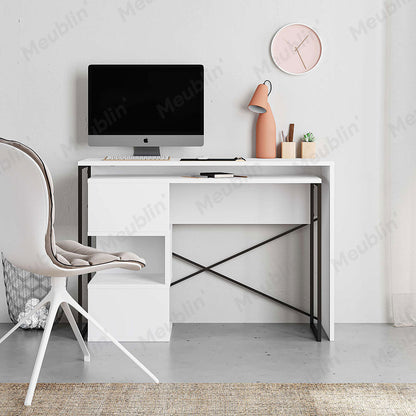 Bureau de travail en bois BADAU 110 cm