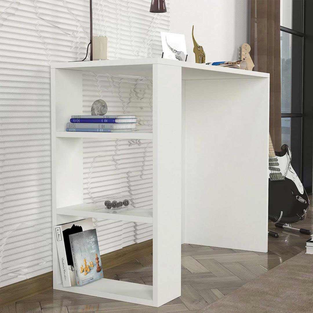 Bureau de travail en bois blanc NETENYA 90 cm