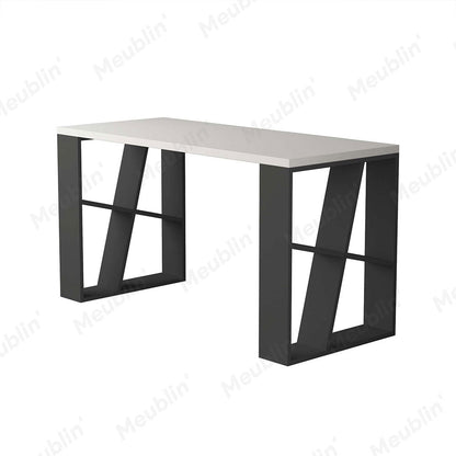 Bureau de travail en bois solide HONEY 137 cm