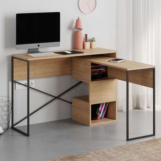 Bureau de travail en bois BADAU 110 cm