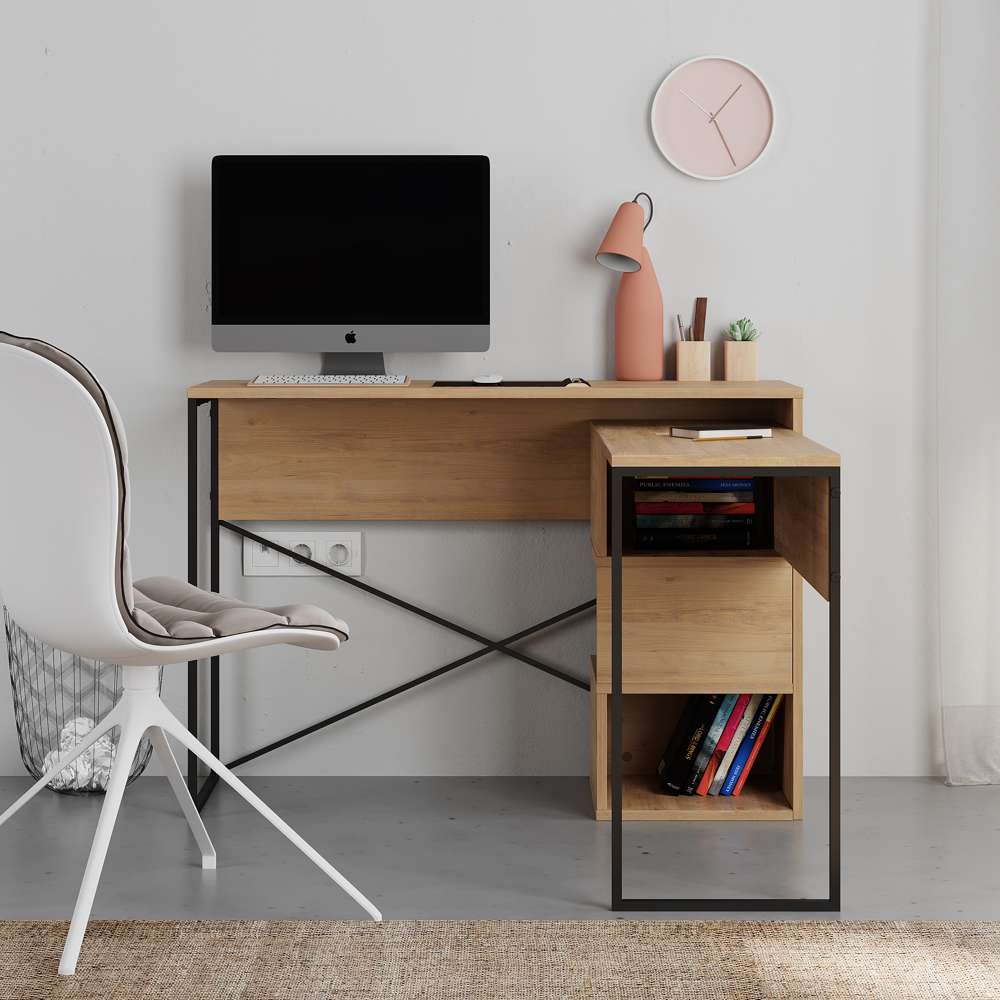 Bureau de travail en bois BADAU 110 cm