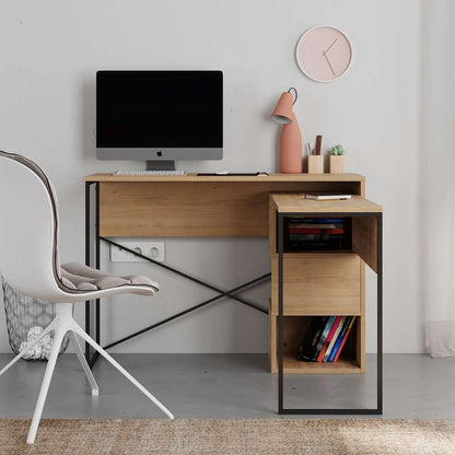 Bureau de travail en bois BADAU 110 cm