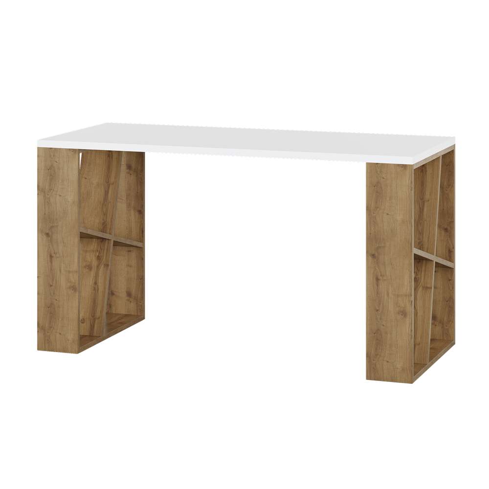 Bureau de travail en bois solide HONEY 137 cm