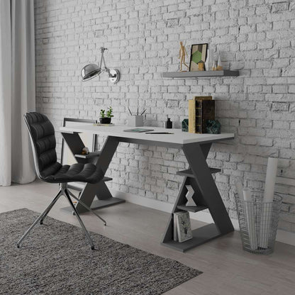 Bureau de travail en bois solide PAPILLON 137 cm