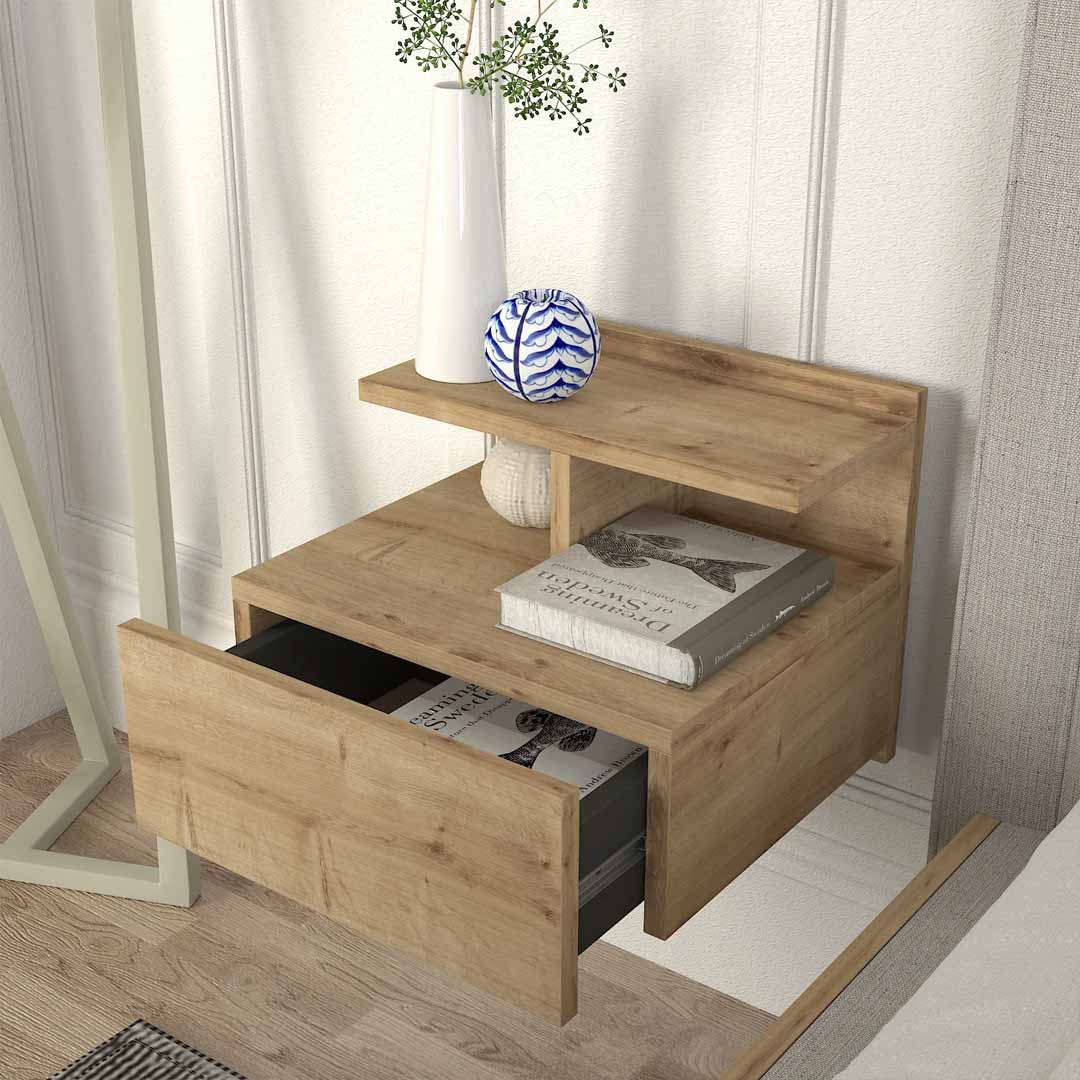 Table de nuit design suspendu MISLINA à 1 tiroir