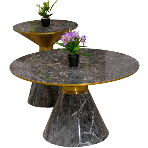 Table basse effet marbre