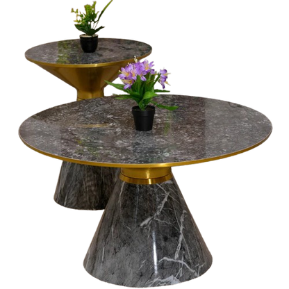 Table basse effet marbre