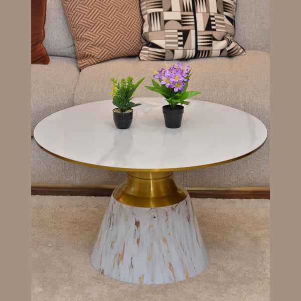 Table basse effet marbre