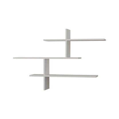 Étagère murale LEO 123 cm - Blanc - Salon ou séjour