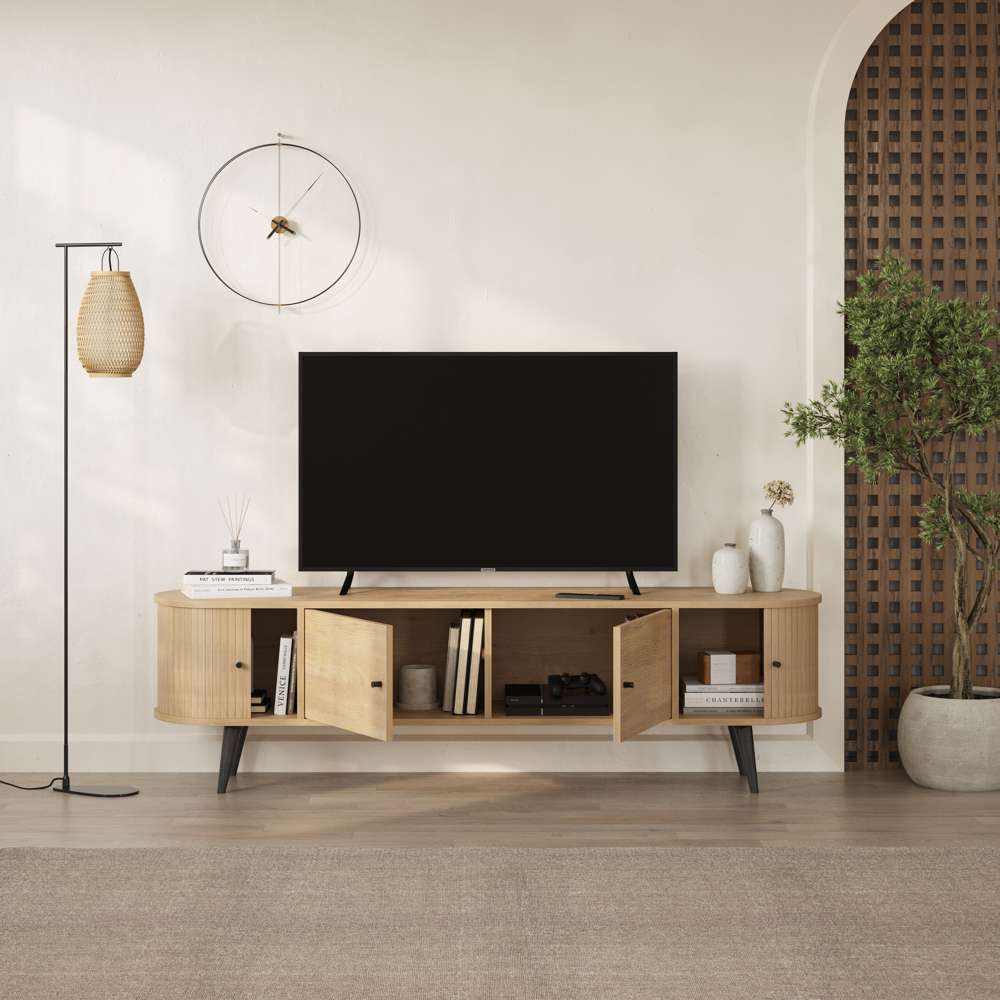 Meuble TV moderne GENTLE 180 cm - Portes coulissante - Salon et séjour
