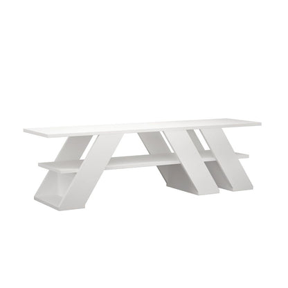 Meuble TV moderne FELLA 140 cm Blanc - Salon et séjour