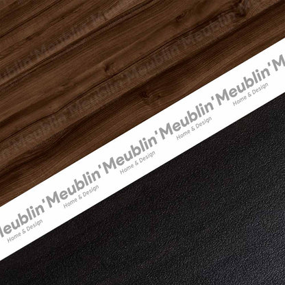 Meuble TV design suspendu AGDAL 180 cm - Marron Foncé et Noir