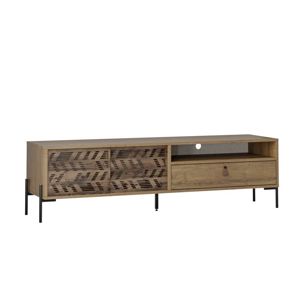 Meuble TV moderne DIONYSOS 170 cm pour séjour ou salon - Noyer