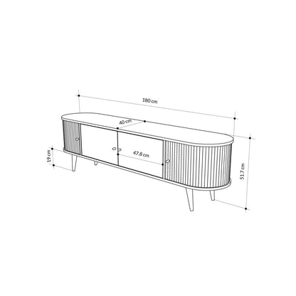 Meuble TV moderne GENTLE 180 cm - Portes coulissante - Salon et séjour