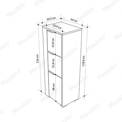 Meuble Multifonctions MAX 120 cm - 3 Casiers de rangement