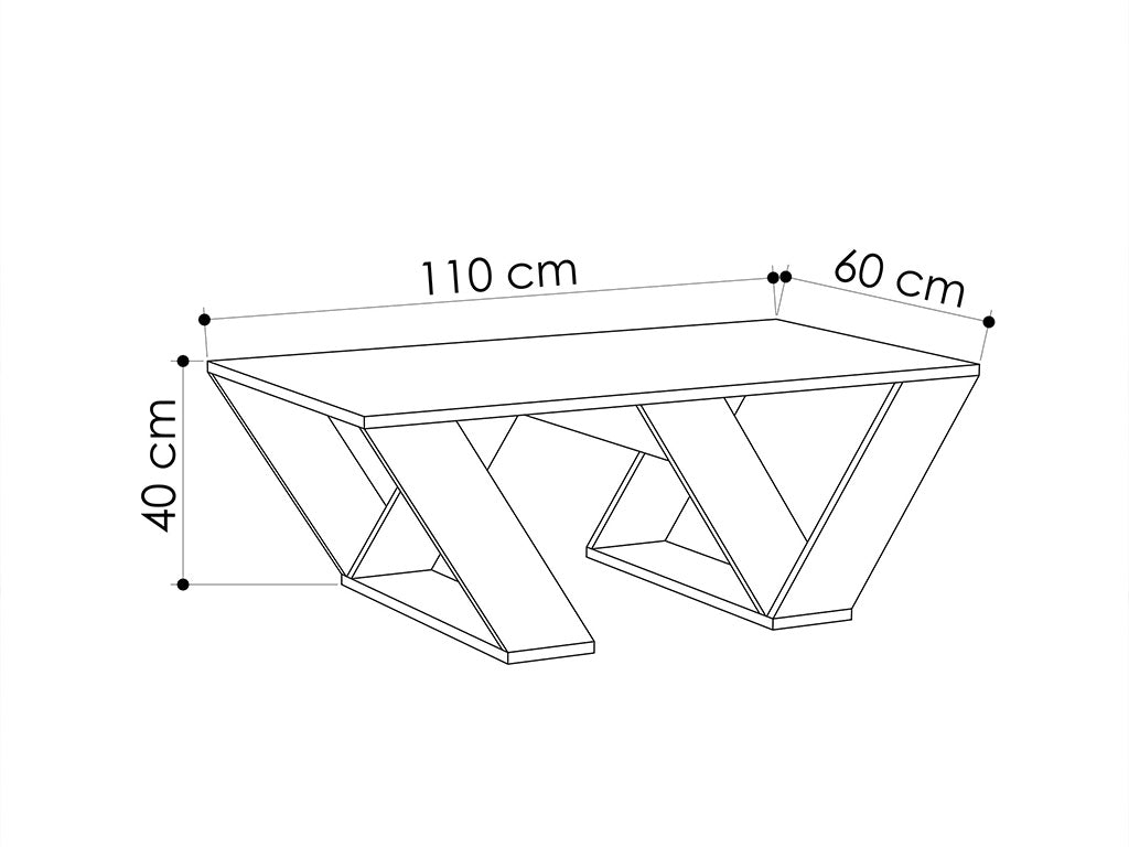 Table basse modern ORALE 110 cm
