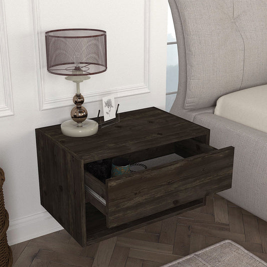 Table de nuit design suspendu SONE à 1 tiroir et 1 niche