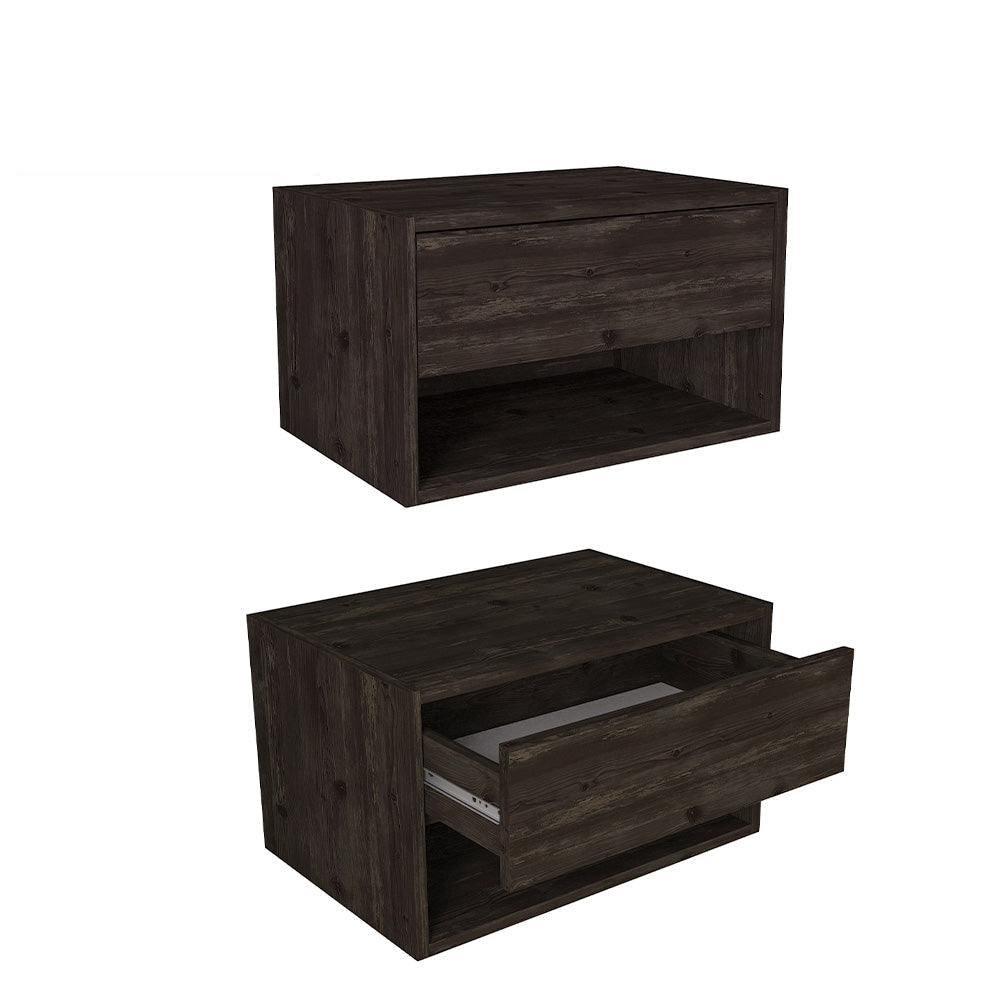 Table de nuit design suspendu SONE à 1 tiroir et 1 niche