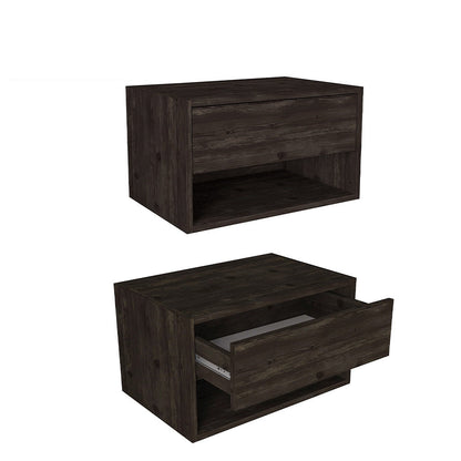 Table de nuit design suspendu SONE à 1 tiroir et 1 niche