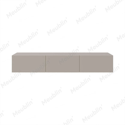 Meuble TV design suspendu FRANCY 180 cm - Beige Taupe
