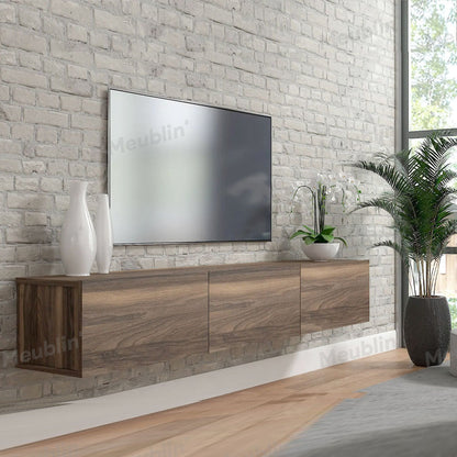 Meuble TV à design suspendu WALNUT 180 cm - Salon moderne