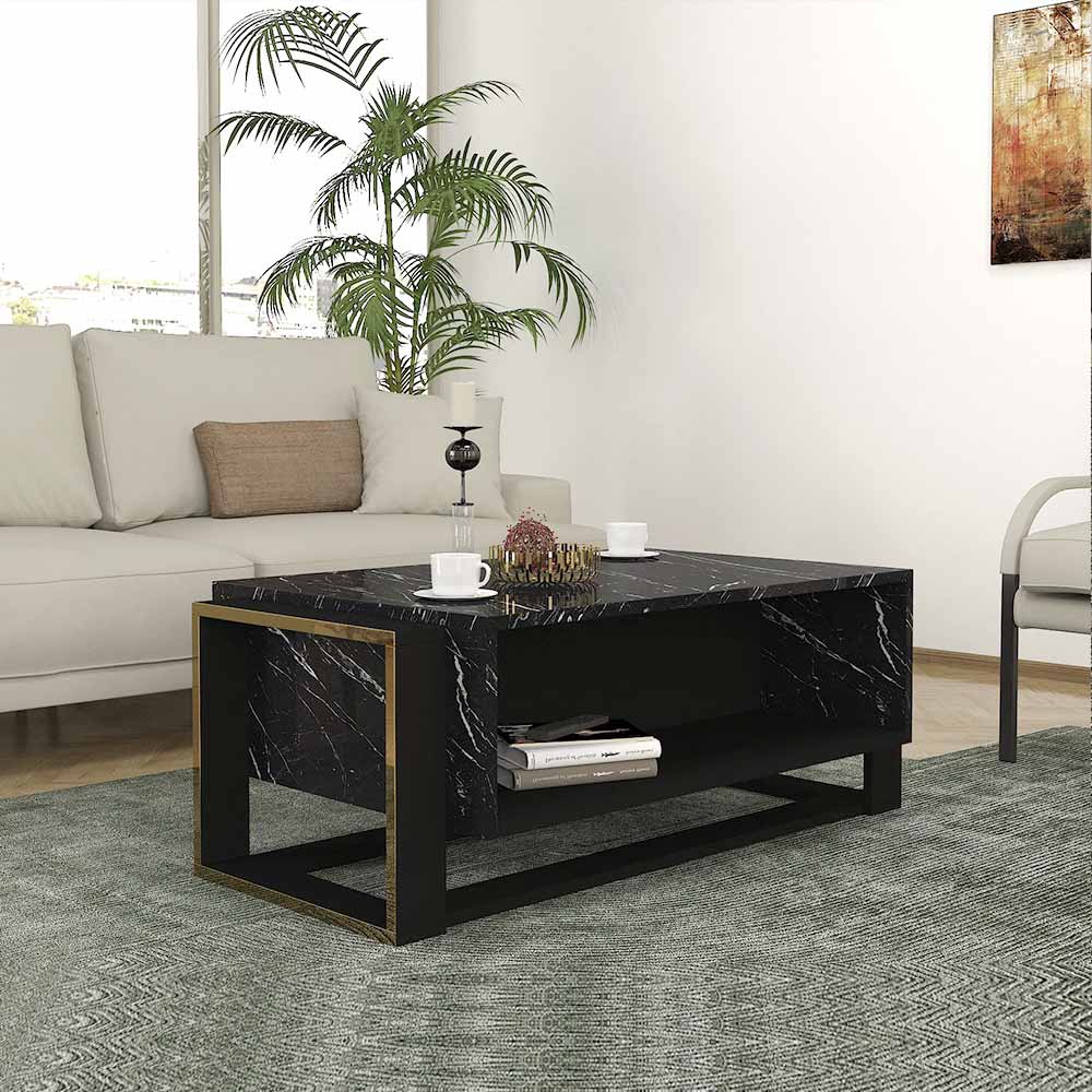Table basse pour séjour BIANCO 106 cm